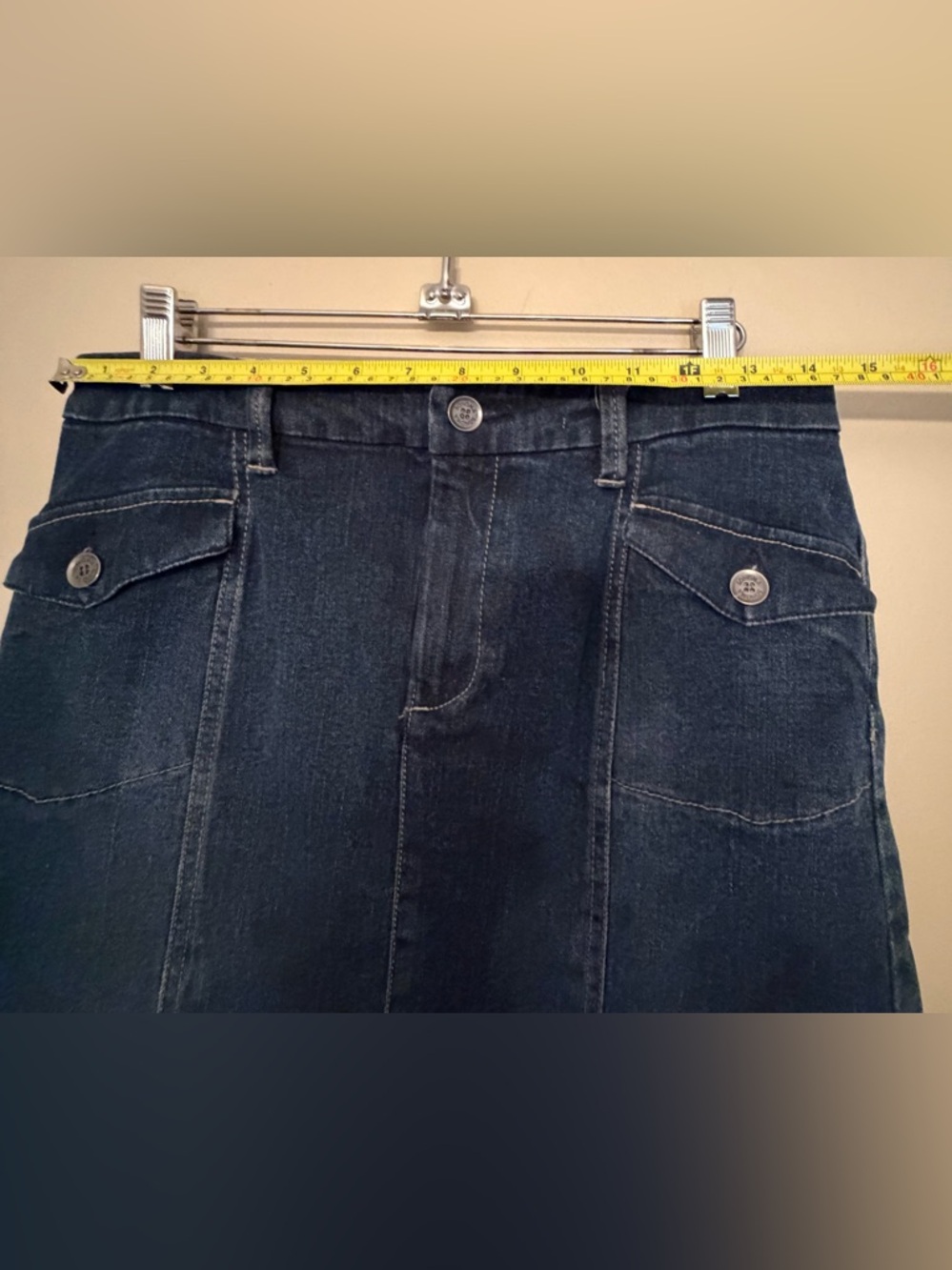 Sonoma Dark Blue Denim Women’s Straight Jeans Skirt - Picture 7 of 8